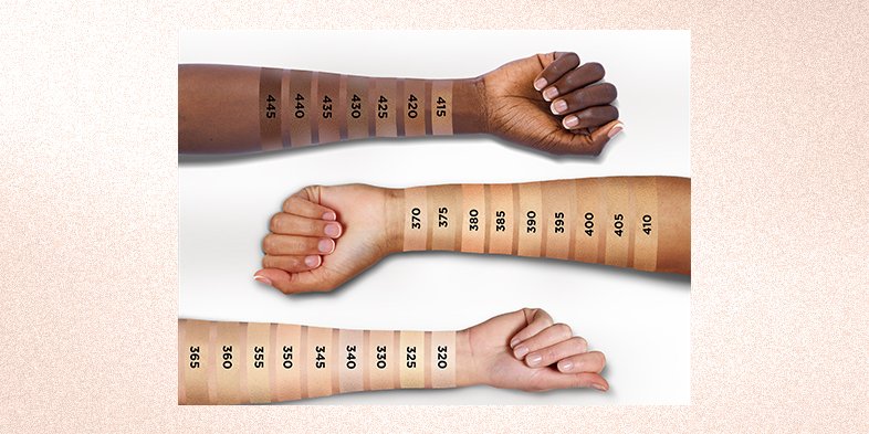 Different concealer colors on multiple skin tones